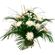 Светлана . Корзина из 15 белых игольчатых хризантем с листьями робеллини стильно смотрится и подходит для любого праздника!